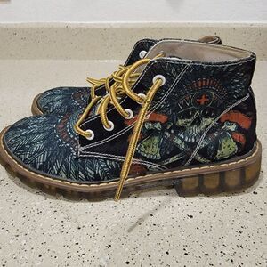 Rare First Dance Men’s Shoes Boots Skull Cherokee Indian Size 40 EU 7 US